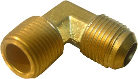 Lasco 17 4929 3 8 Inch Flare By 1 4 Inch Male Pipe Thread Brass 90 Degree Ell Elbow