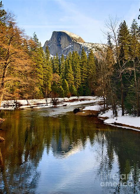 Winter View Of Half Dome In Yosemite National Park. Photograph by Jamie ...