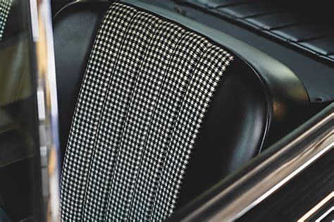 PORSCHE Pepita Seating Fabric Car Upholstery BLACK WHITE Houndstooth