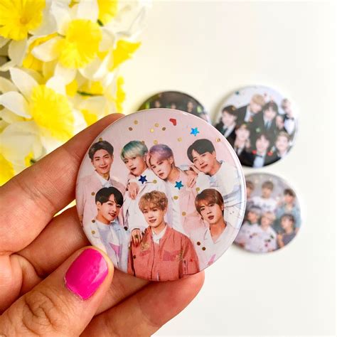 Bts Merch Kpop Pins Bts Pins Bangtan Boys Kpop Pinback Button Set 225