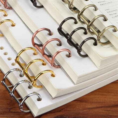 Pcs Set Rings Book Binder Loose Leaf Notebook Hinged Etsy