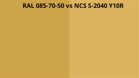 Ral 085 70 50 Vs Ncs S 2040 Y10r Ral Colour Chart Uk