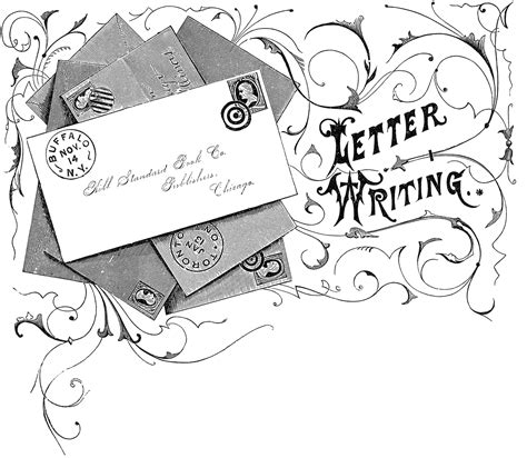 Vintage Letter Writing Image! - The Graphics Fairy