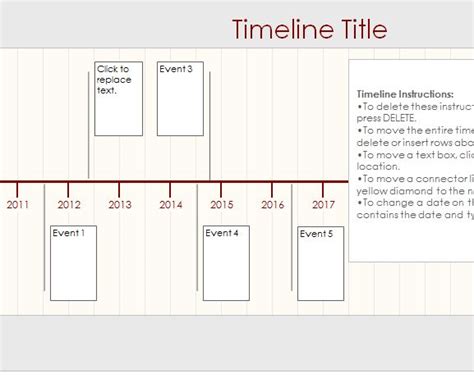 Timeline Template Sheet - My Excel Templates