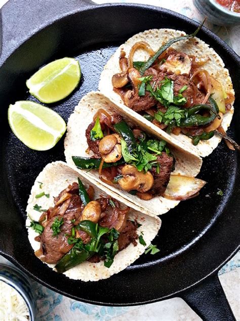 Wild Mushroom Flank Steak And Poblano Tacos Cherry On My Sundae