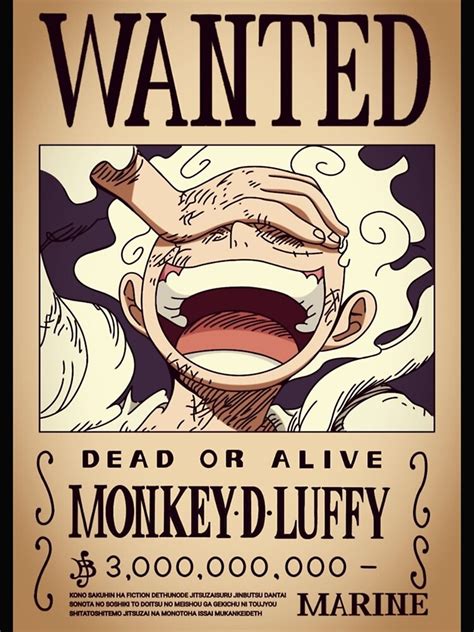 Impression Photo Luffy Gear Wanted Luffy Nouvelle Prime Apr S Wano