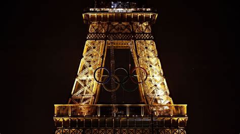 Paris Olympics Organizers Unveil Olympic Rings Mounted On The