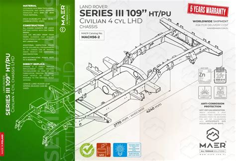 Land Rover Series Iii 109 Ht 4cyl Civilian Lhd Chassis