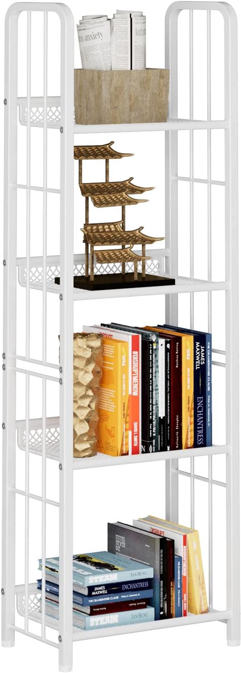 Azheruol Bookshelf Storage Shelf Small Bookcase Freestanding Storage