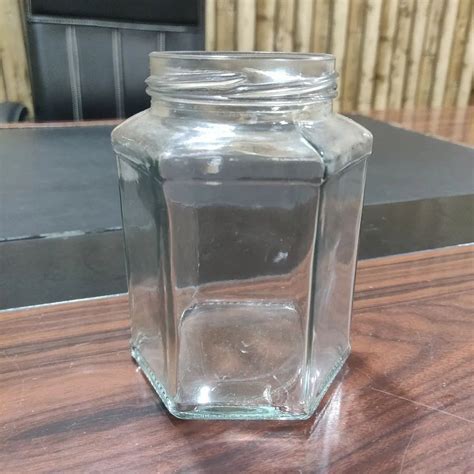 750ml Hexa Glass Jar For Pickel Storage At Rs 15 Piece In Firozabad