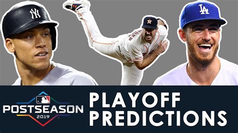 Mlb Playoffs And World Series Predictions 2019 Rotoworld Youtube