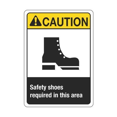 Caution Safety Shoes Required In This Area Sign Carlton Industries