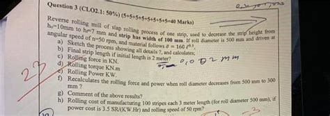 Solved Question 3clo21505555555540 Marks