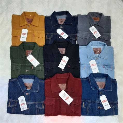 Jual Bisa Cod Jaket Jeans Pria Biru Pudar Xxl Xxxl Xxxxl Shenwos Sobek