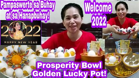 Prosperity Bowlgolden Lucky Pot Pampaswerte Pagpasok Ng Bagong Taon