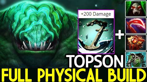 TOPSON Tidehunter Crazy Damage With Full Physical Build Dota 2 YouTube