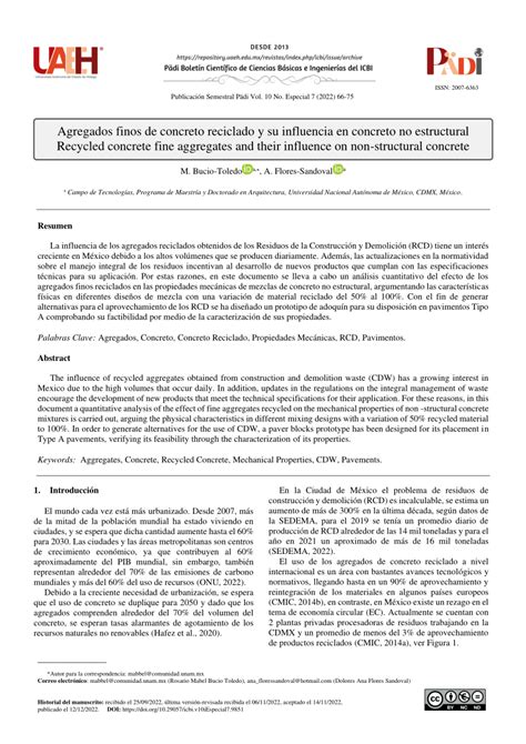 PDF Agregados Finos De Concreto Reciclado Y Su Influencia En Concreto