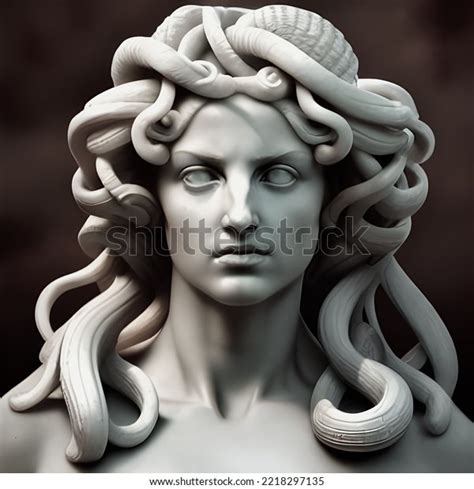 3d Illustration White Marble Bust Medusa Stock Illustration 2218297135 | Shutterstock