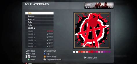 How To Create An Anarchy Sign Playercard Emblem In Call Of Duty Black