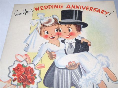 1940s Wedding Anniversary Card Unused With Envelope Etsy Wedding Anniversary Cards