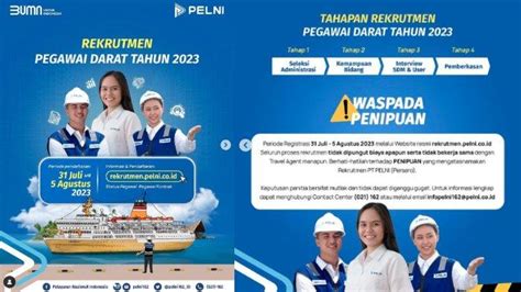 Lowongan Kerja Rekrutmen Pegawai Darat Pt Pelni Dibuka Juli