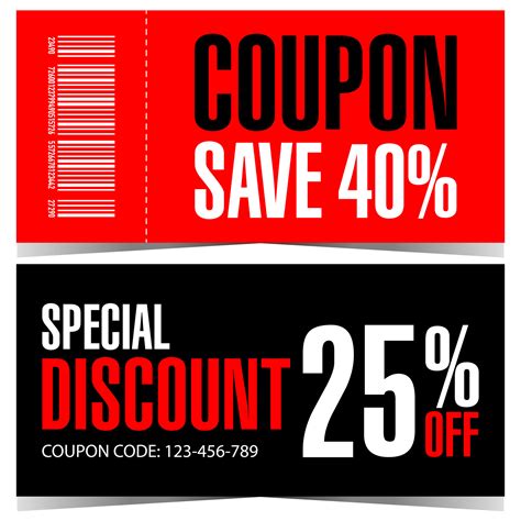 Discount Coupon To Save Money Special Discount Of 25 Or 40 Percent