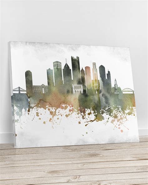 Pittsburgh Canvas Print Pittsburgh Skyline Canvas Pittsburgh | Etsy