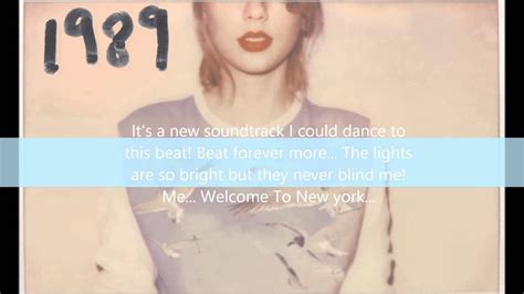 Taylor Swift Welcome To New York Lyrics Hq Youtube