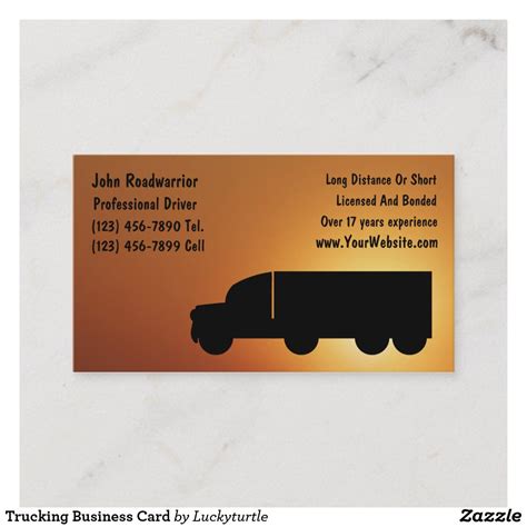 Trucking Business Card | Zazzle