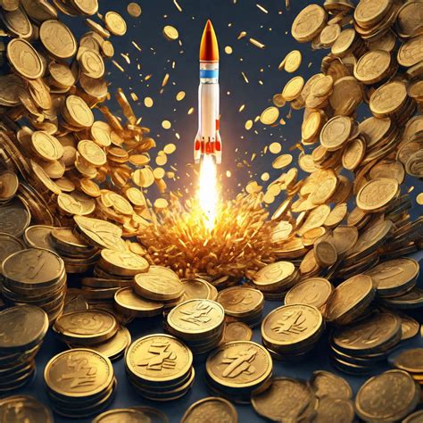 The Rocket Shoots Upward And Explodes Many Gold Coins By Han Playground