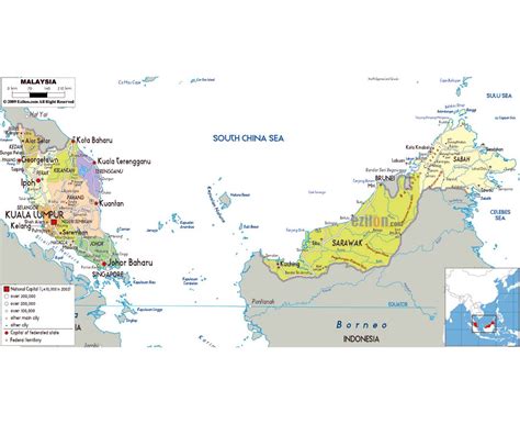 Maps of Malaysia | Collection of maps of Malaysia | Asia | Mapsland ...