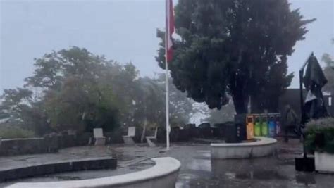 Cae nieve en el cerro San Cristóbal Mira las primeras imágenes del