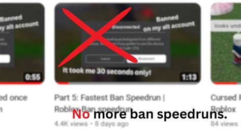 Why I Can T Do Ban Speedruns Now Roblox YouTube