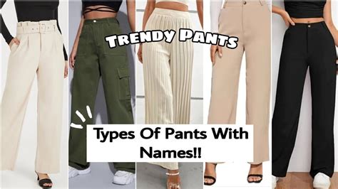 Types Of Pants With Names For Girlswomen Types Of Pants For Girls