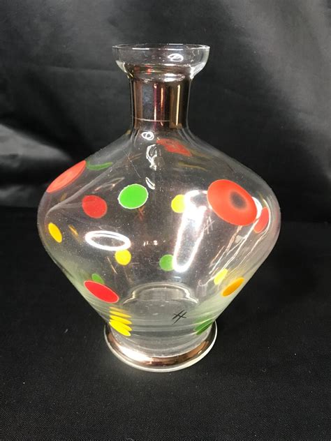 Mid Century Colourful Blob Glass Decantervase Iconic Sixties Design