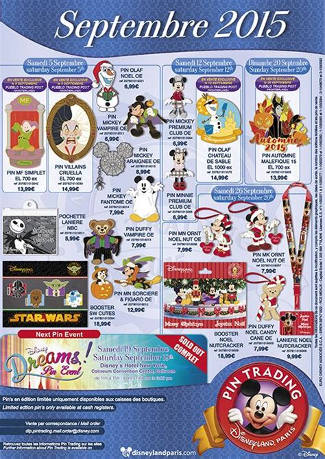 Details On Septembers Pin Releases At Disneyland Paris Disney Pins