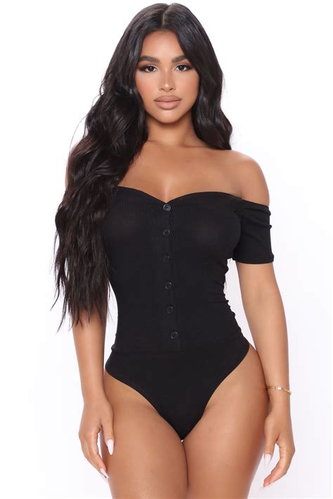 Fool In Love Short Sleeve Bodysuit Black Fashion Nova