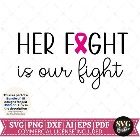 Her Fight Is Our Fight SVG Cancer Awareness SVG Strong Etsy