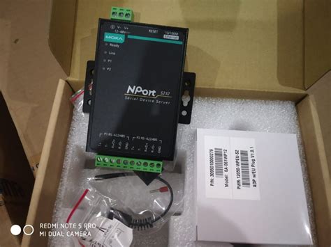 Black Moxa NPort 5232 2 Port RS 422 485 Device Server 12 30 VDC At Rs