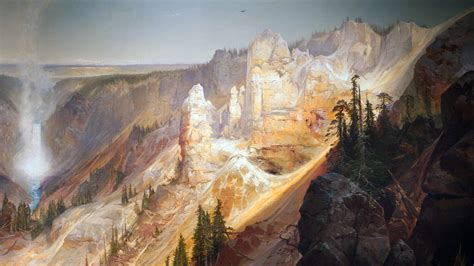 Thomas Moran Grand Canyon Of The Yellowstone Detail A Photo On