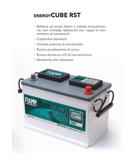 Batteria Trattore Camion Fiamm Cb B Ah A Dx Rst