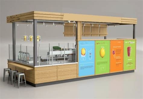 Fruit Juice Kiosk Modern Design Juice Bar Counter For Sale