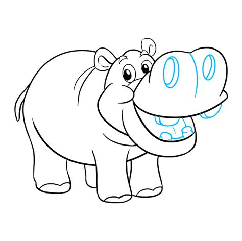 How to Draw a Hippo - Really Easy Drawing Tutorial