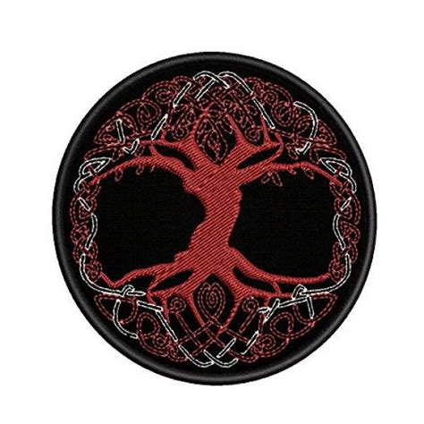 Yggdrasil The Tree Of Life In Norse Patch Embroidered Badge Iron On Sew