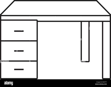 desk isolated icon black and white Stock Vector Image & Art - Alamy