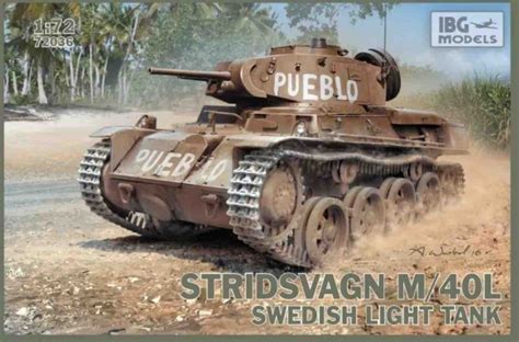 Tanque Ligero Sueco Stridsvagn M L Ibg Jordirubio