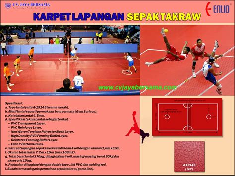 Karpet Lapangan Voli Enlio Coral CV JAYA BERSAMA Co Id