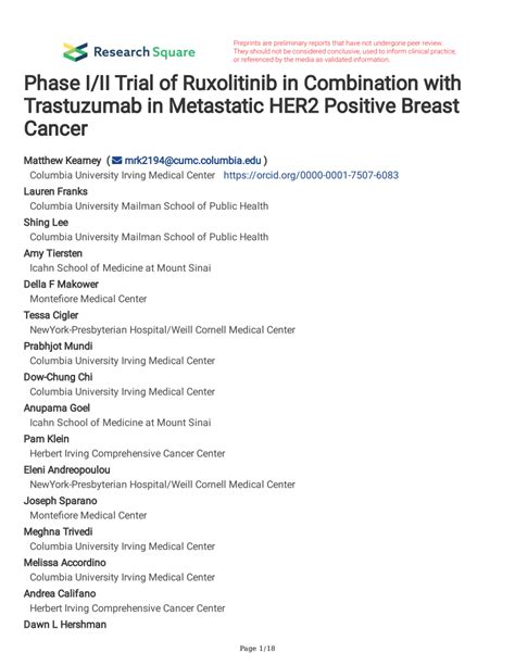 Pdf Phase Iii Trial Of Ruxolitinib In Combination With Trastuzumab