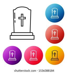 Headstone Icon Neumorphism Style Icons Business Stock Vector Royalty