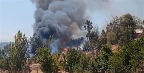 Puente Alto reportan incendio forestal en el Hospital Psiquiátrico El